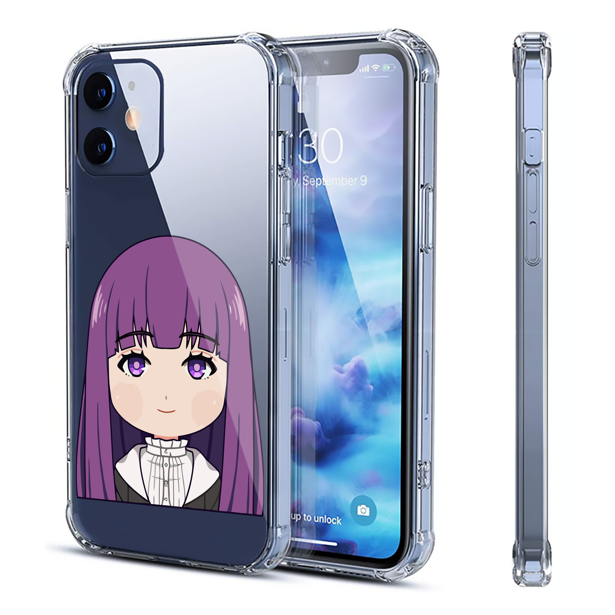 （画像用） 葬送のフリーレン Frieren 【iPhone 12シリーズ対応】透明スマホケース（クリアソフトケース）